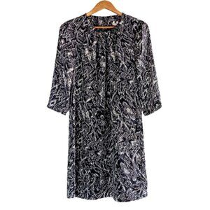 Pippa Abstract Print Shift Dress - Size 6